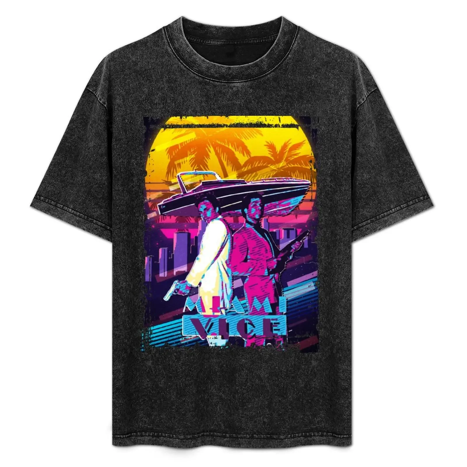 

Sonny and Rico retro art T-Shirt oversized t shirt luxury designer Personalized t-shirt Men's cotton t-shirt