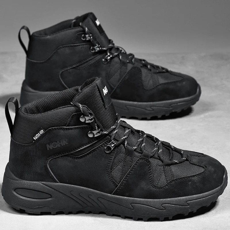 

Мужская спортивная обувь, уличная дышащая походная обувь с высоким берцем, удобная осенняя повседневная обувь для бега с кожаной поверхностью для мужчин