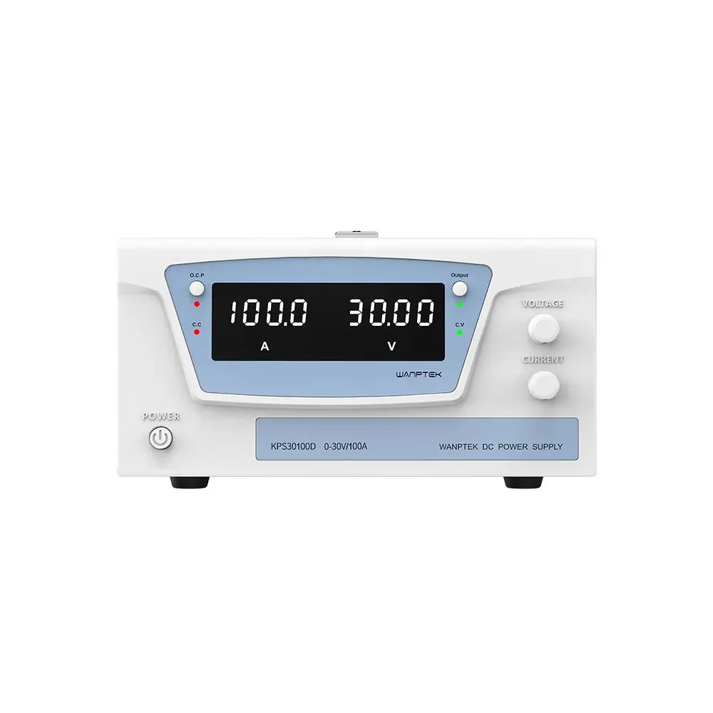 

WANPTEK 30V 100A BENCH DC ADJUSTABLE POWER SUPPLY, DC POWER, REPAIR, LAB, SCHOOLS, TEST, ELECTROPLATE, CHARGE, KPS30100D