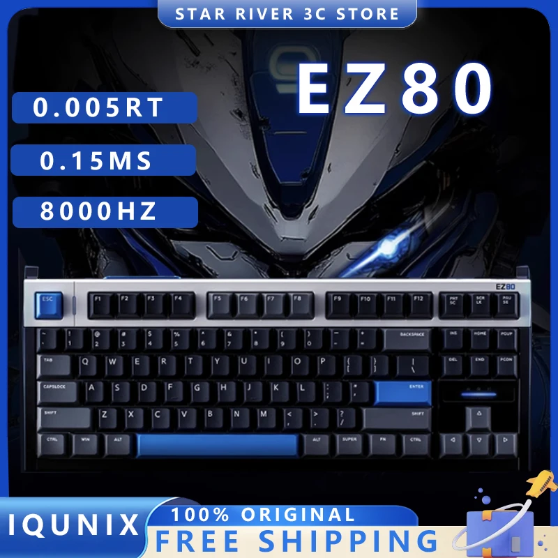 

IQUNIX EZ80 Mechanical Keyboard Magnetic Switch Aluminum Alloy Hot Swppable 0.15MS Custome Wired Gaming Keyboard Layout Office