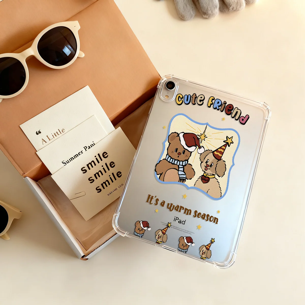 Cartoon Bear Case For iPad Pro 12.9 13 11 inch 9.7 iPad 11 10.9 6 5 10.2 4 3 2 Air 13 11 2 Mini 7 6 5 4 3 2 Fundas Covers Capa