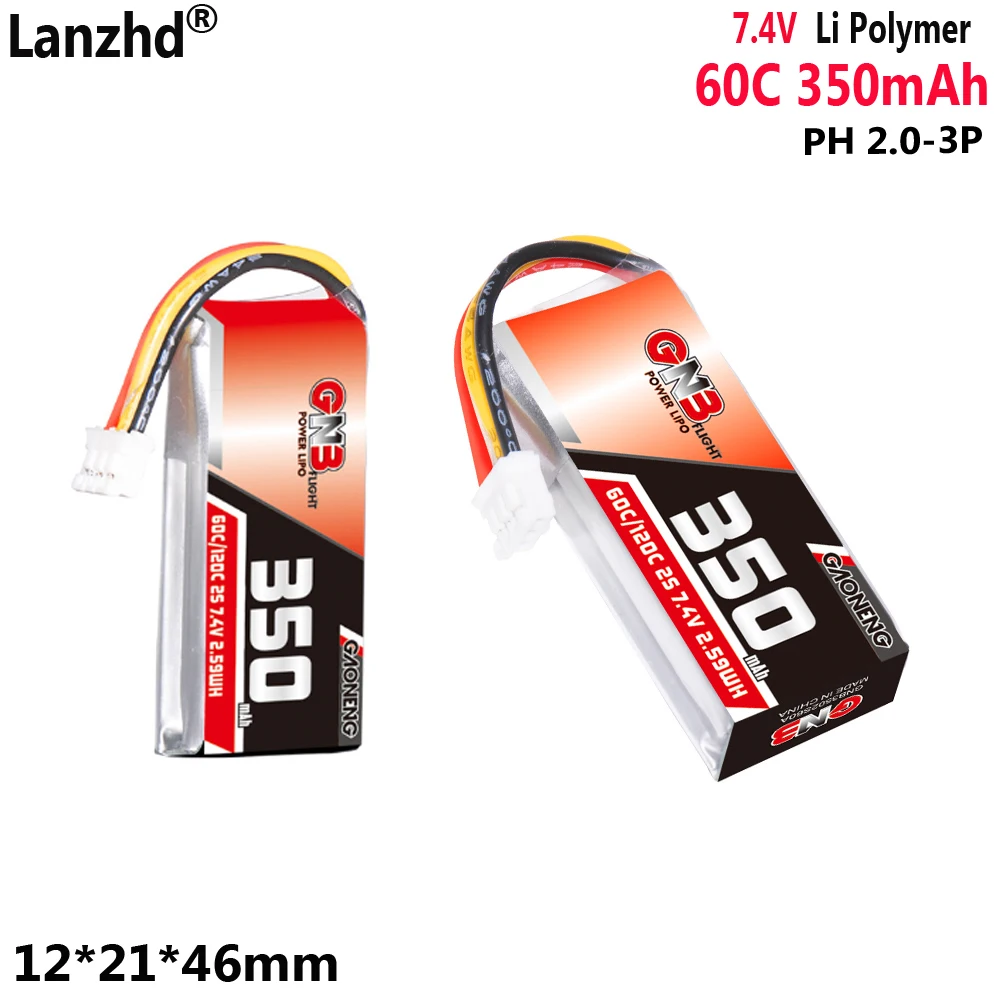 

350mAh LiPo batteries 2S1P 7.4V lithium battery high rate 60C Use for 1:28 mosquito car remote control toy RC toy car batteries