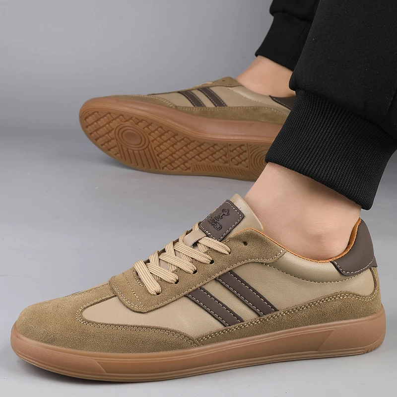 Klassische khakifarbene Herren-Sneaker, modisches Design, Skateboard-Schuhe für Herren, lässige Sneakers, rutschfeste Outdoor-Sportschuhe, Herren-Trainer