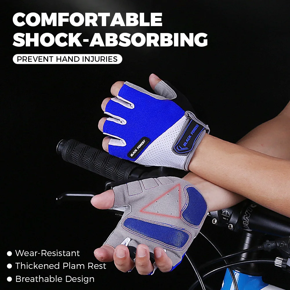 Cycling Gloves for Men Women Half Finger Bike Gloves Breathable Shockproof MTB Road Racing Riding Bicycle Gloves Sport Equipment