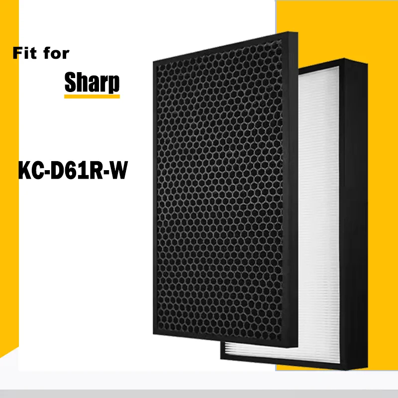 For Sharp KC-D61R-W KC D61RW Air Purifier Hepa Replacement Activated Carbon Filter FZ-D60HFE FZ-D60DFE