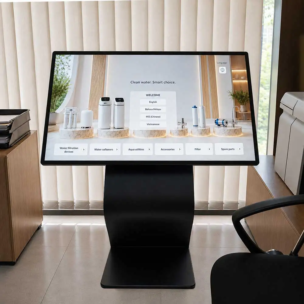 4K Custom 21 27 32 43 55 Inch Android Or Window System Information Kiosk Touch Screen Kiosk K Type Touch Inquiry Kiosk