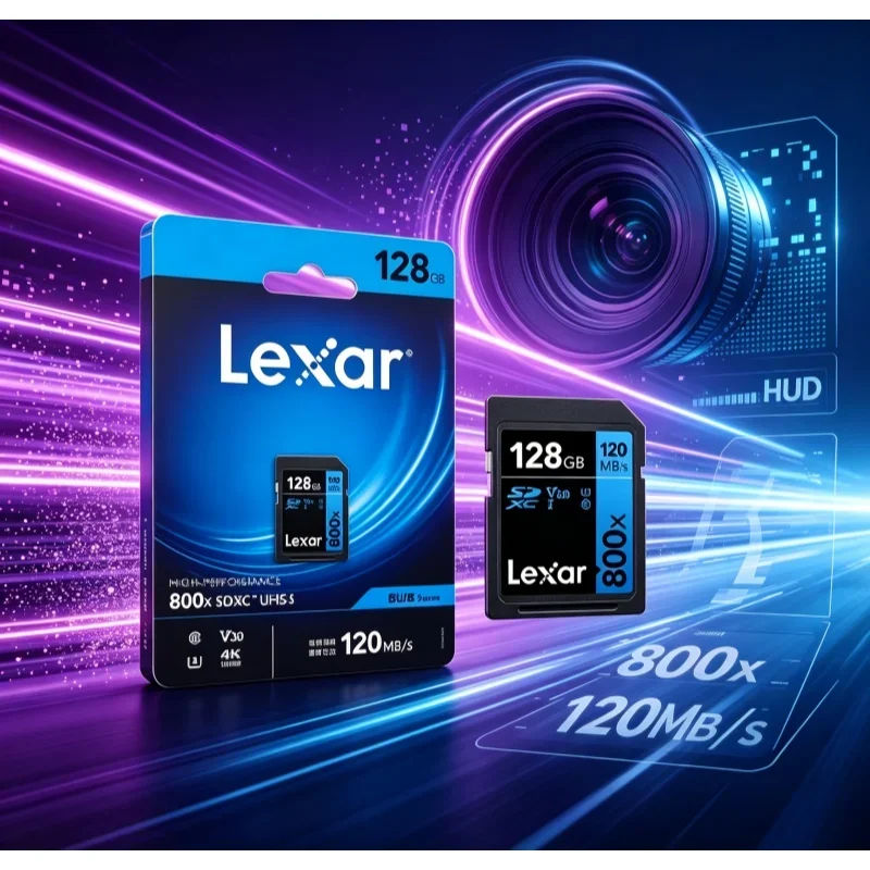Lexar SDXC Memory Card 32-256GB, UHS‑I V30 150MB/s Class10 Storage Card for DSLR Cameras 4K Video Shooting Record