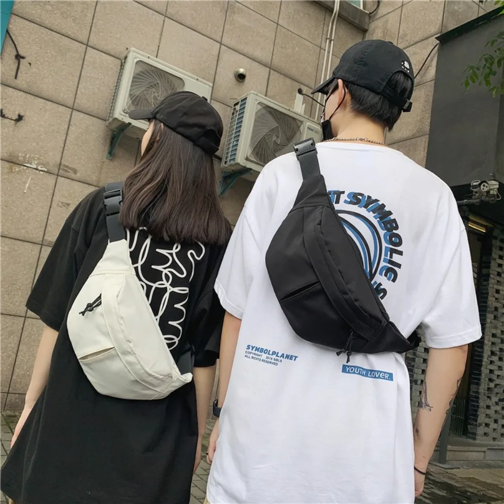 

Сплошной цвет, нейлоновая нагрудная сумка, большая вместительная многофункциональная сумка через плечо для телефона, сумка через плечо, спортивная поясная сумка