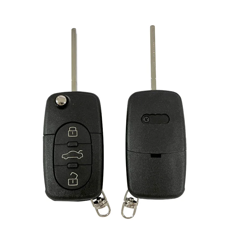 Aftermarket Flip Key Replacement Remote Control For A-udi A6 C5 4B / A8 / A4 / A3 8L Remote Key 433Mhz FCC :4D0837231A