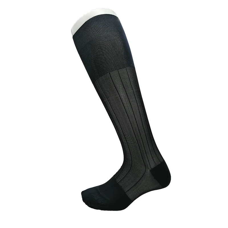 Mens Silk Socks Thin Nylon Dress Sock Soft Daily Casual Knee High Mens Sheer Nylon Dress Socks