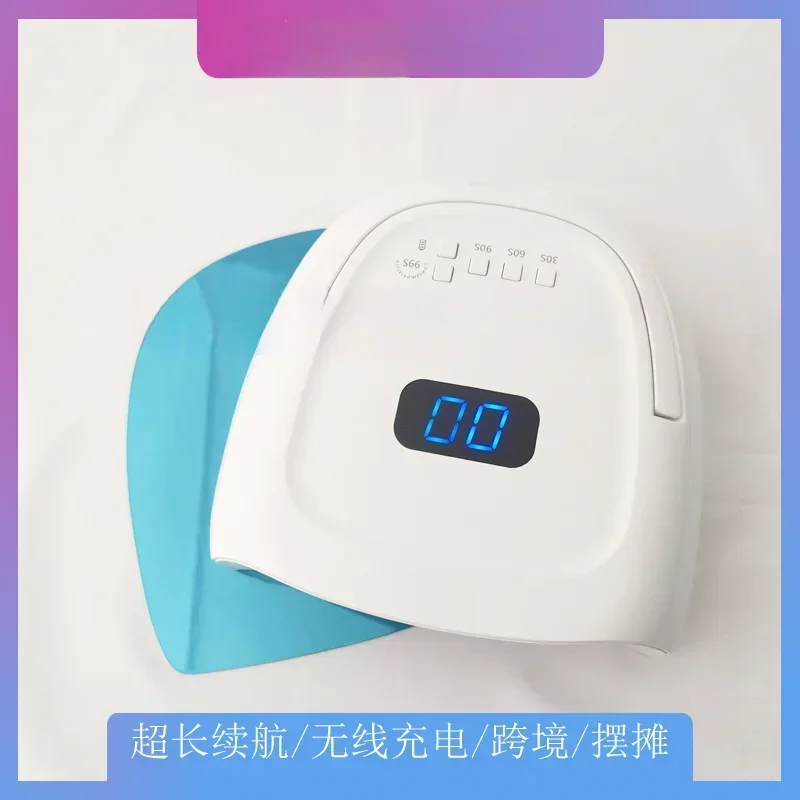 60W 15600mAh Draadloze Oplaadbare Nagel UV LED Lamp Draadloze Gel Polish Droger Manicure Machine Pedicure Licht