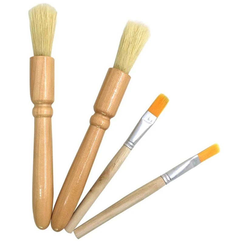 

4-Piece Coffee Cleaning Brush Wooden Handle Cleaning Brush Set Is Used For Cleaning Coffee Grinder