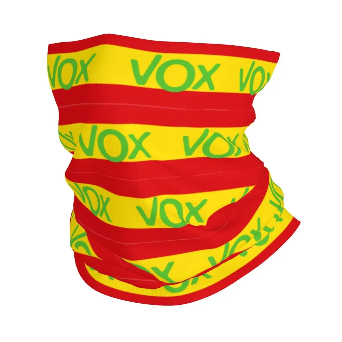 

Custom Espana Vox Logo Winter Headband Neck Warmer Men Ski Hunting Tube Scarf Spain Political Party Spanish Face Bandana Gaiter