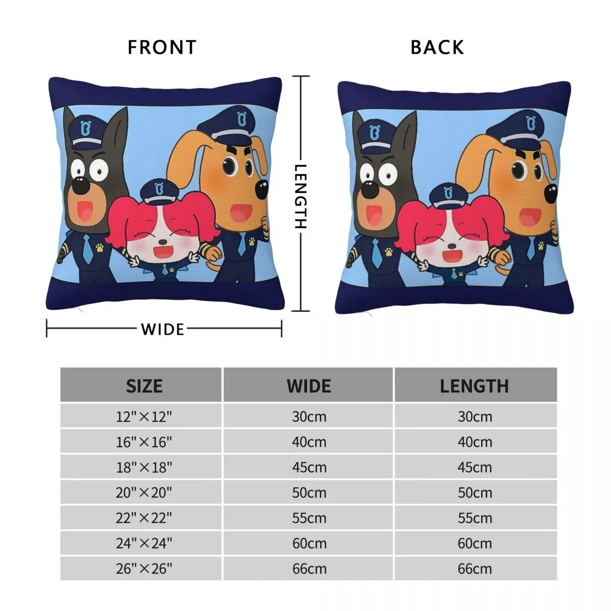 Sheriff Labrador Square Pillowcase Pillow Cover Cushion Zip Decorative Comfort Throw Pillow for Home Living Room