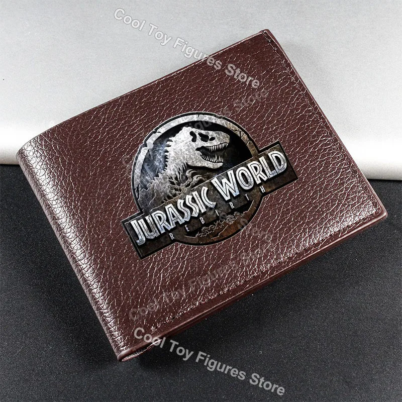 Jurassic World Series กระเป๋าสตางค์พับสั้นร้อนภาพยนตร์ไดโนเสาร์ Park กระเป๋าสตางค์หนัง PU การ์ตูน Man Boy ผู้ถือบัตรของขวัญวันเกิด