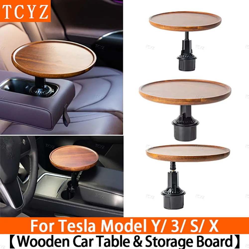 Car Tray Table For Tesla Model X S 3 Y Juniper Detachable Food Trays for Eating &Cup Holder Tray Table For ALL Car Accessories