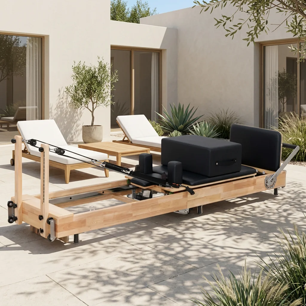 

Portable Oak Foldable Core Bed Simple to Operate and Suitable for Home Pilates Exercises
