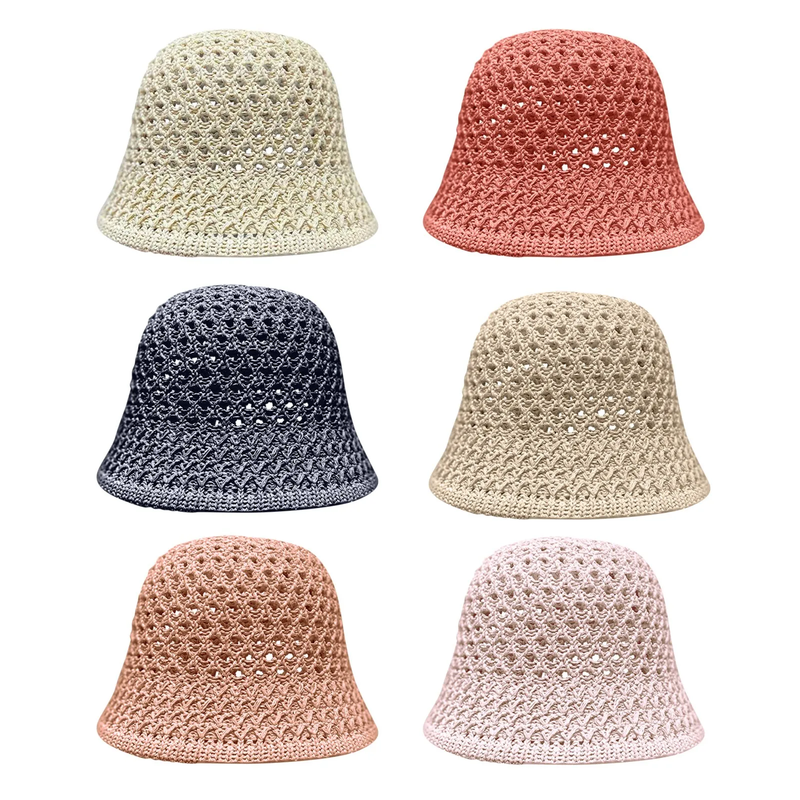Beach Korean Straw Hat Summer Women Visor Breathable Chic Bucket Hats Fisherman Cap Hand Weaving Girl Fishing Sun Caps for Women