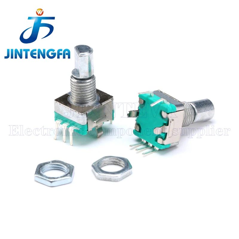 5PCS EC11 360 Degree Rotary Encoder Digital potentiometer 20MM 5Pin 15/20MM With A Built In Push Button Switch knob cap