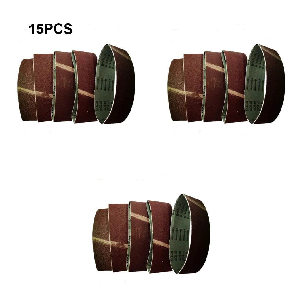 

15pcs Chemical Durable Sanding Belt For Sander No More Breakage Thanks To Bidirectional Belt