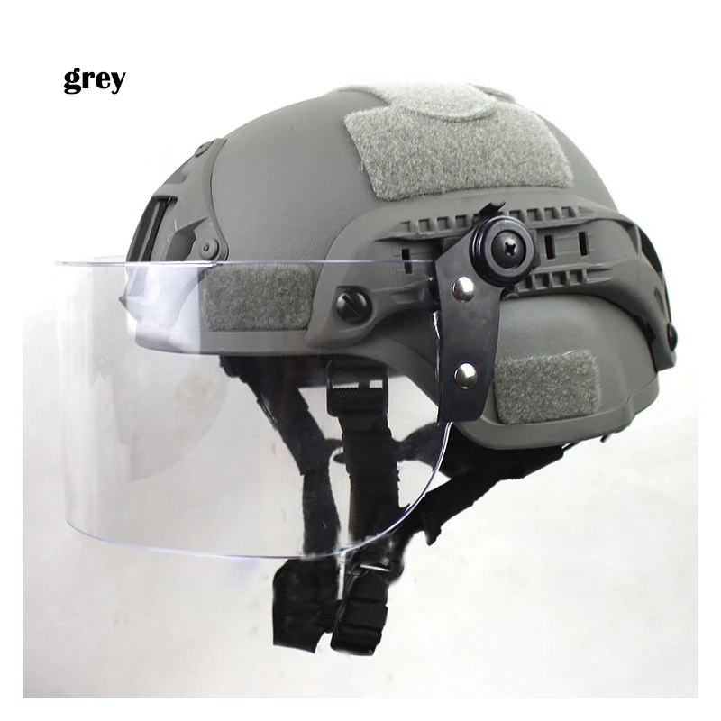 MICH2000 Action Version Patrol Tactical Helmet maschera protettiva antisommossa trasparente CS casco protettivo Anti-face Safe