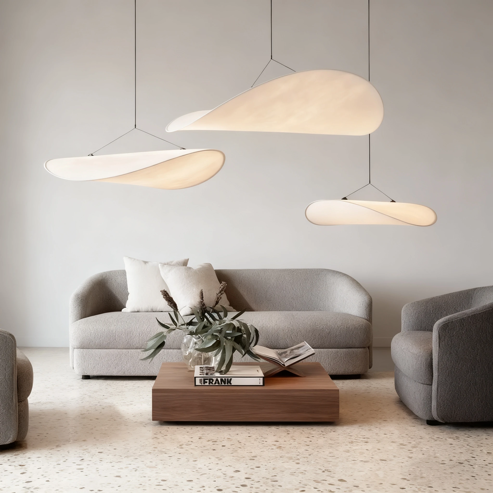 

Japanese Wabi-sabi Pandent Light Handmade Chandelier Silk Italian Designer Retro Art Living Room LED Home Decor Pendant Ligh