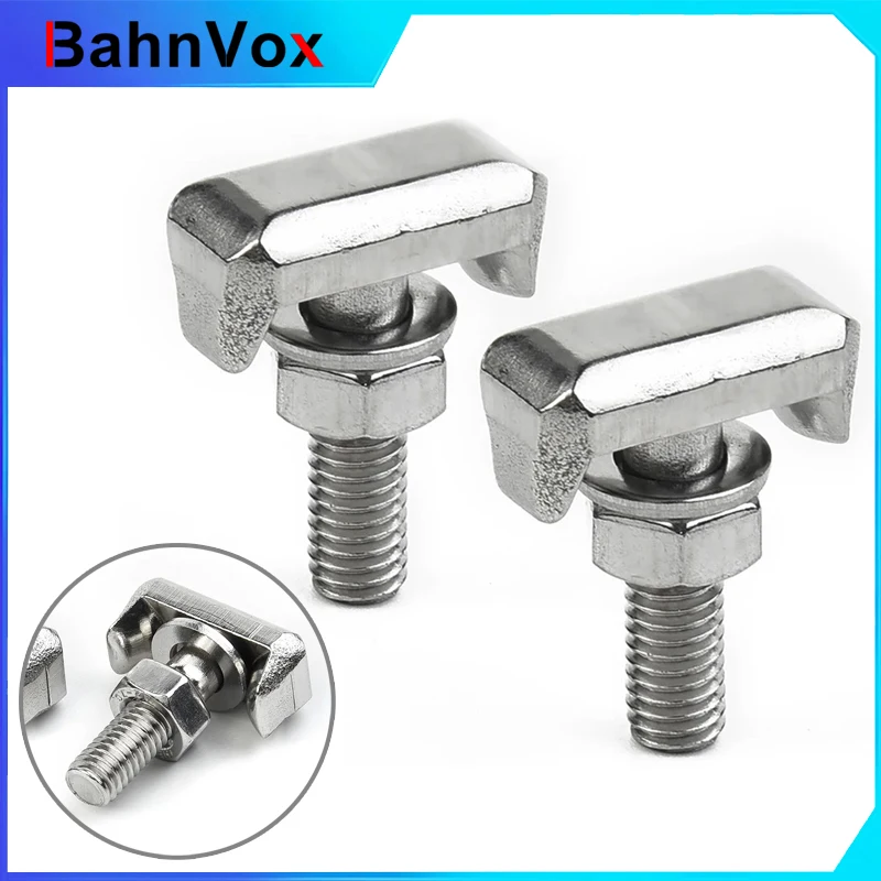 2Pcs T-Bolts Stainless Steel Battery Cable Terminal Connectors 19116852 6X0915138 Car Cable Screw Terminals Battery Connector