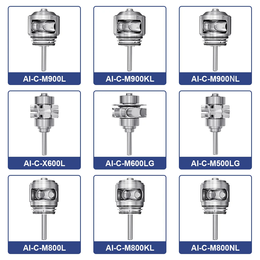 Dental High Speed Cartridges Accessories Compatible with Original Ceramic Rotor Bearings for Air Turbine Handpiece