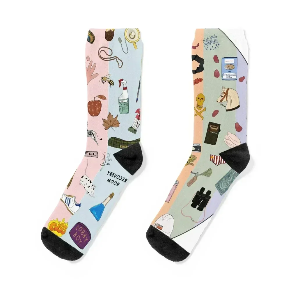 

Films of Wes Anderson, Deux Socks soccer anti-slip Novelties kids Running Woman Socks Men's