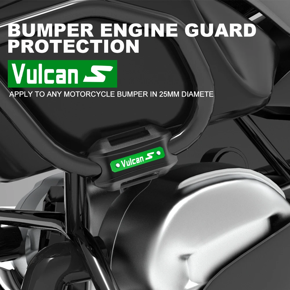 

25mm Motorcycle Crash Bar Bumper Engine Guard Protection Decorative Block For Kawasaki 650 VULCAN S 650 900 VN650 VULCANS