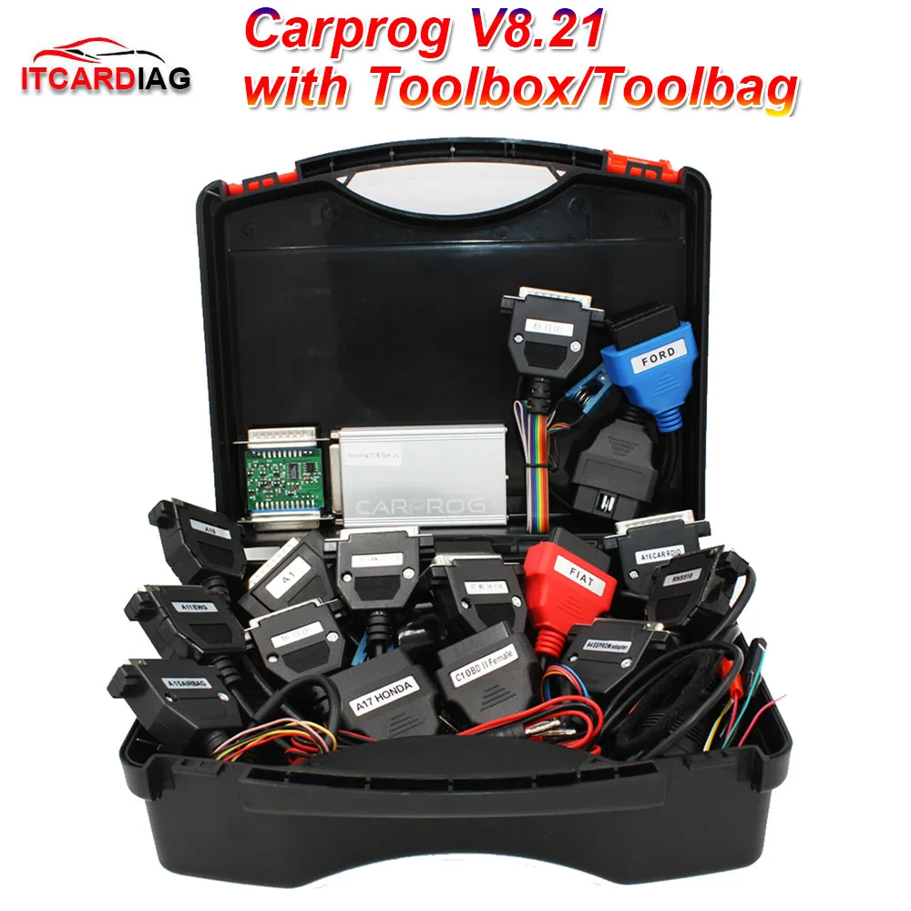 

Online Carprog 821 V8.21 Full Adapter Free Keygen With Toolbox/bag For Airbag/Radio/IMMO/ECU Programmer Auto Reset Repair Tool