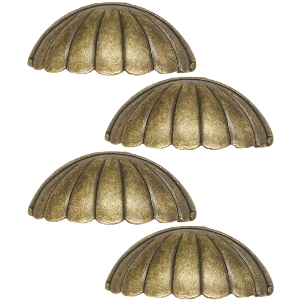 

4pcs Shell Drawer Handles Vintage Cabinet Pulls Kitchen Cupboard Wardrobe Door Hardware Furniture Accessories