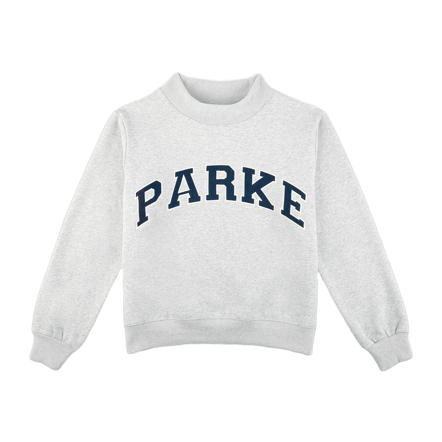 Women's Oversized Varsity Sweatshirt Mock Neck Long Sleeve Collegiate Letter Print Pullover Casual Streetwear Top