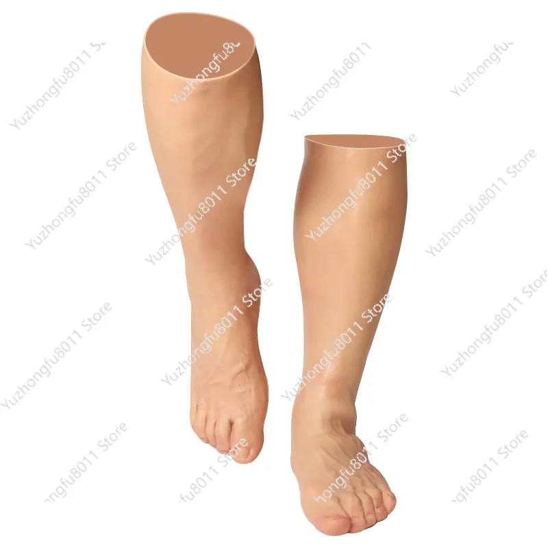 1 Pair of Fake Legs Feet Simulation Realistic Human Skin Touch Silicone Artificial Cover Prosthetic Silicone Scar Cover Cosplay