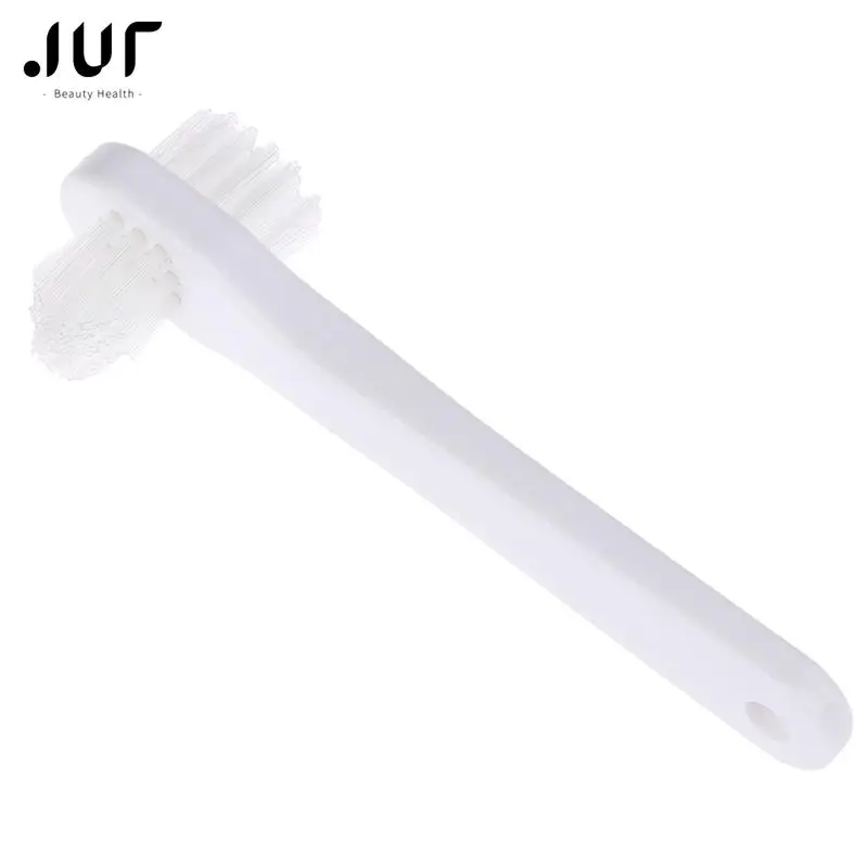 

Зубная щетка Т-образной формы для мужчин и женщин, накладные зубы с двумя головками, цвет синий/белый, 1 шт.