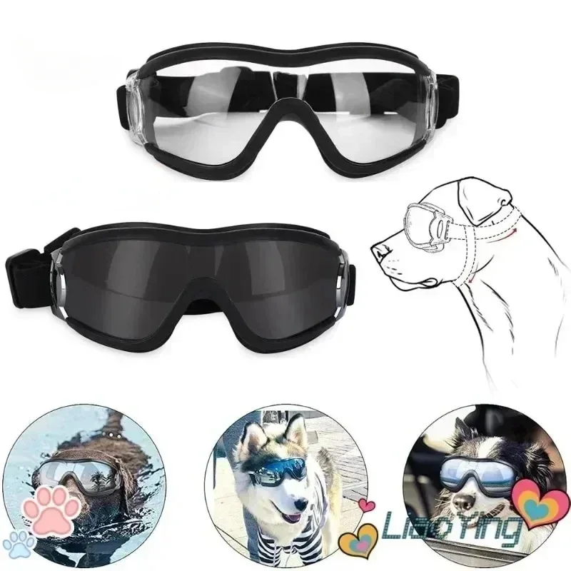 Dog Goggles Glasses Dog Sunglasse Eye-wear Pet Eye Protection Anti-UV Grooming Useful Photos Props Adjustable Dress Up Goggles