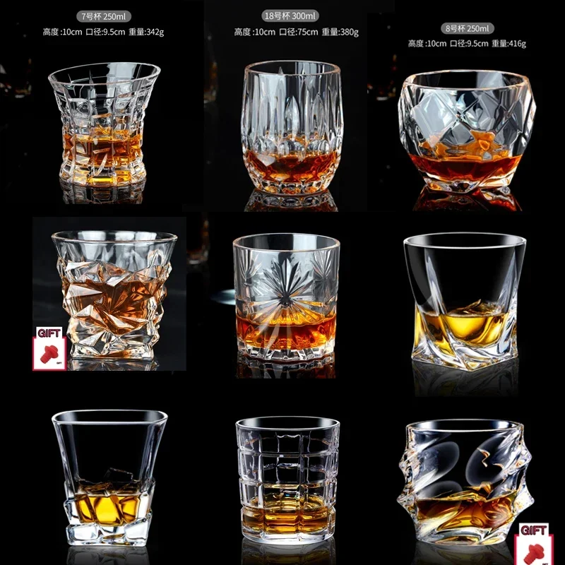 Glass Bar Hotel Home whisky beer glass wine Crystal Wine Glass Wine Set hot sale good quality Multiple styles can be selected