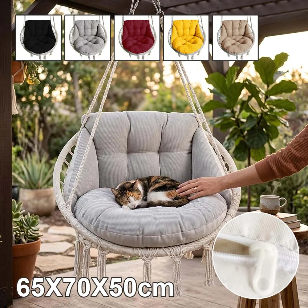 Ultra-Soft Hanging Basket Cushion Easy Clean Crystal Velvet Swing Mats Thick Seat Pads for Hammock Chair for Garden Home Decor