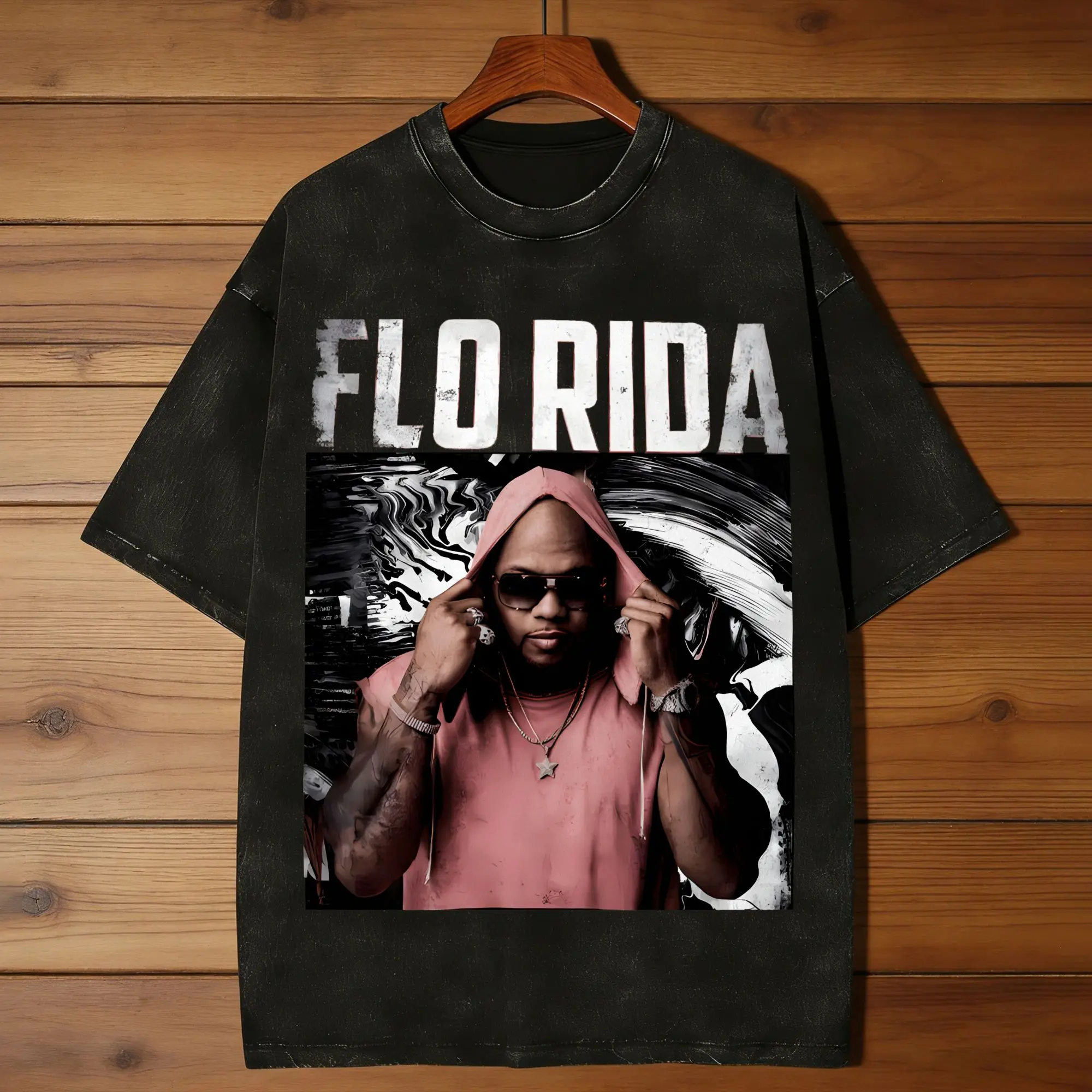 

Flo Rida T-Shirts Men Funny 100% Cotton Tees Crewneck Short Sleeve T Shirt Printed Tops
