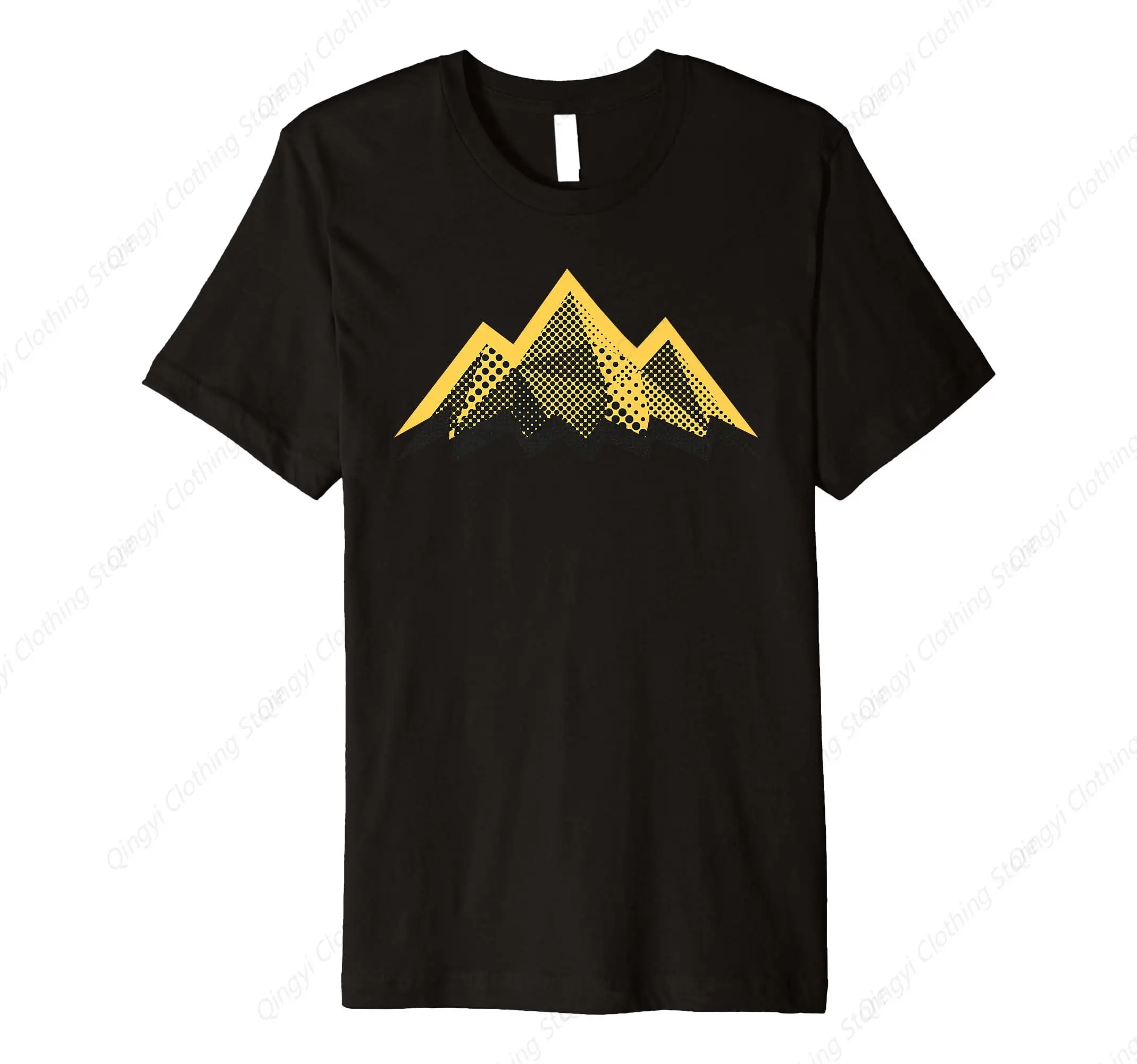 Geometric Mountain T Shirts Fractal Design Art