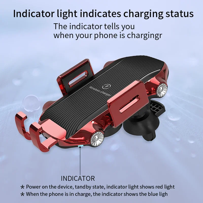 Wireless Charger Car Air Vent Stand Phone Holder Auto Fast Charging Station For Samsung S23 S22 S21 iPhone 12 13 14 15 Pro Max