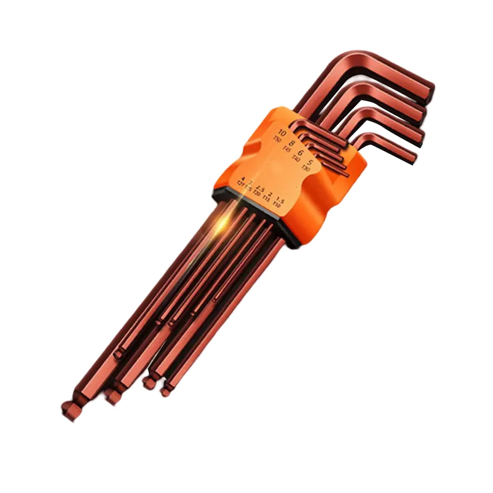 

DIY Projects 9-Piece Hex Wrench Set Household Repair Tool High Carbon Steel Long-lasting Precise Edges Smooth Edges
