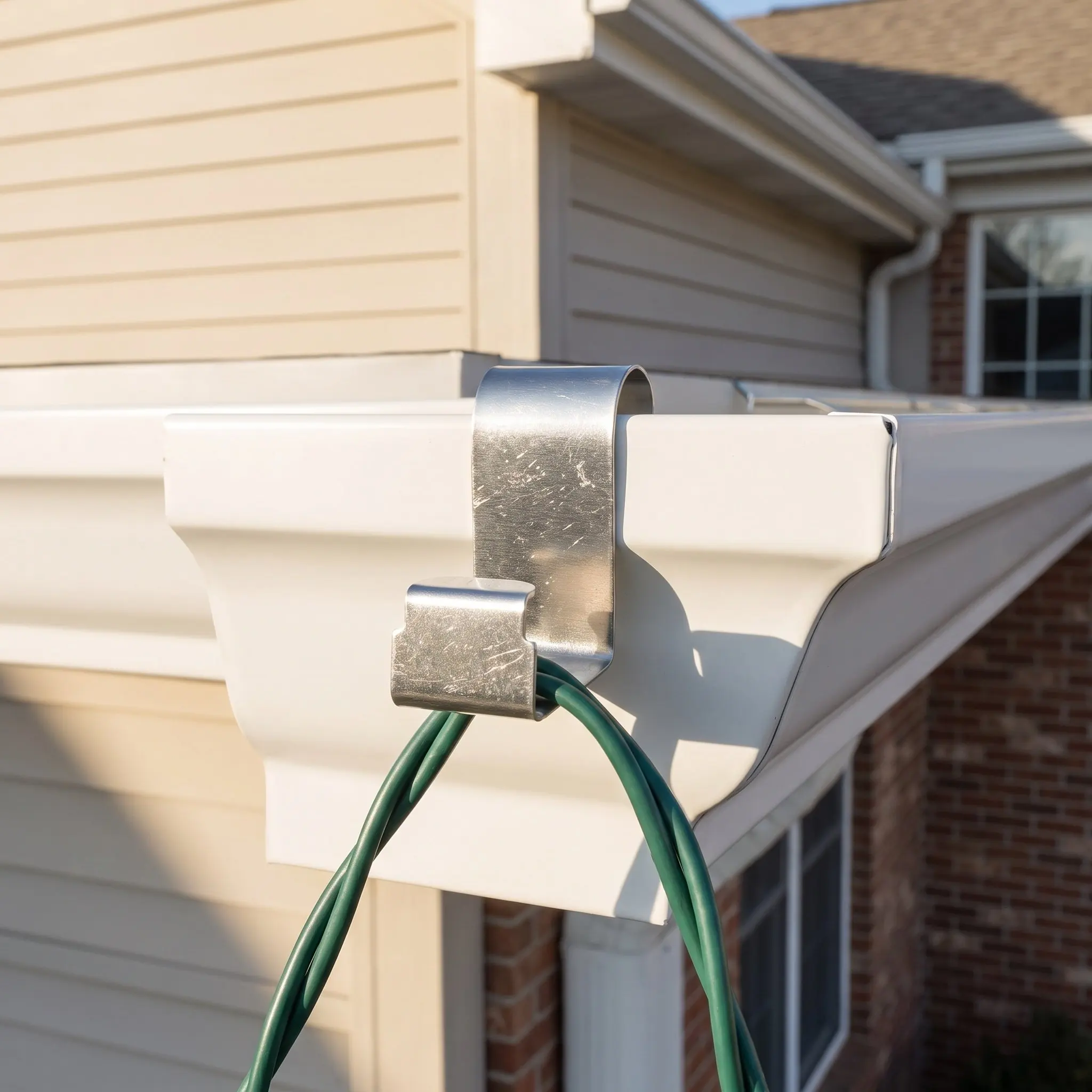 30pcs Stainless Steel Christmas Light Clips Gutters Hooks Weatherproof String Light Hanging Clip Holiday Light Hook