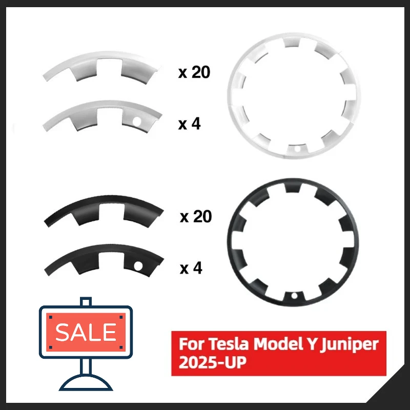 

For Tesla Model Y Juniper 2025-UP 20 Inches Rim Protectors Wheel Cover ABS Hub Cap Patches Protector Car External Accessories