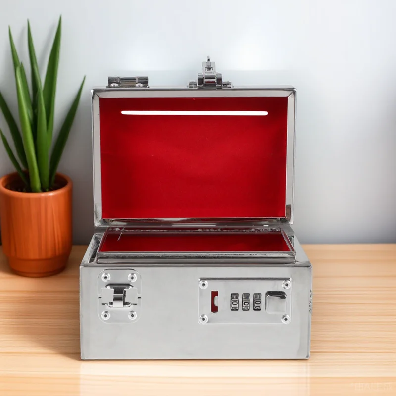 

Password Box Piggy Bank with Lock Safe Coin Banks Keylock Lockbox for Money Adults Boxwith Code Unopenable Jar