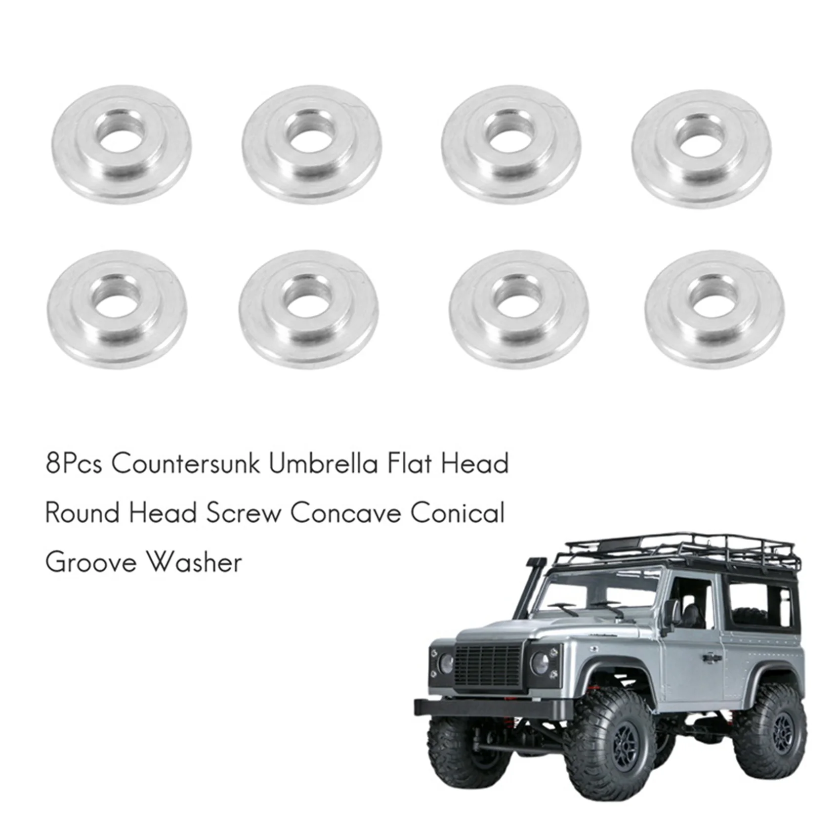 BAAA-8 шт. зонт с потайной головкой и плоской головкой, винт с круглой головкой, вогнутая коническая шайба с канавками для MN D90 D91 MN99S, детали радиоуправляемого автомобиля