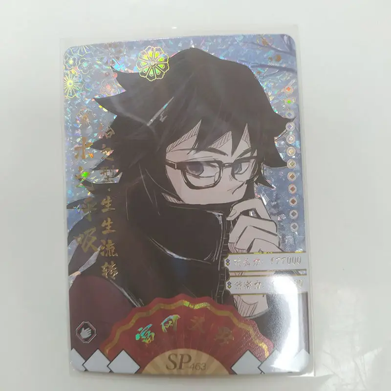 Anime demon slayer kamado nezuko agatsuma zenitsu kochou shinobu sp ssp jogo de cartas coleção cartão raro menino presente de aniversário