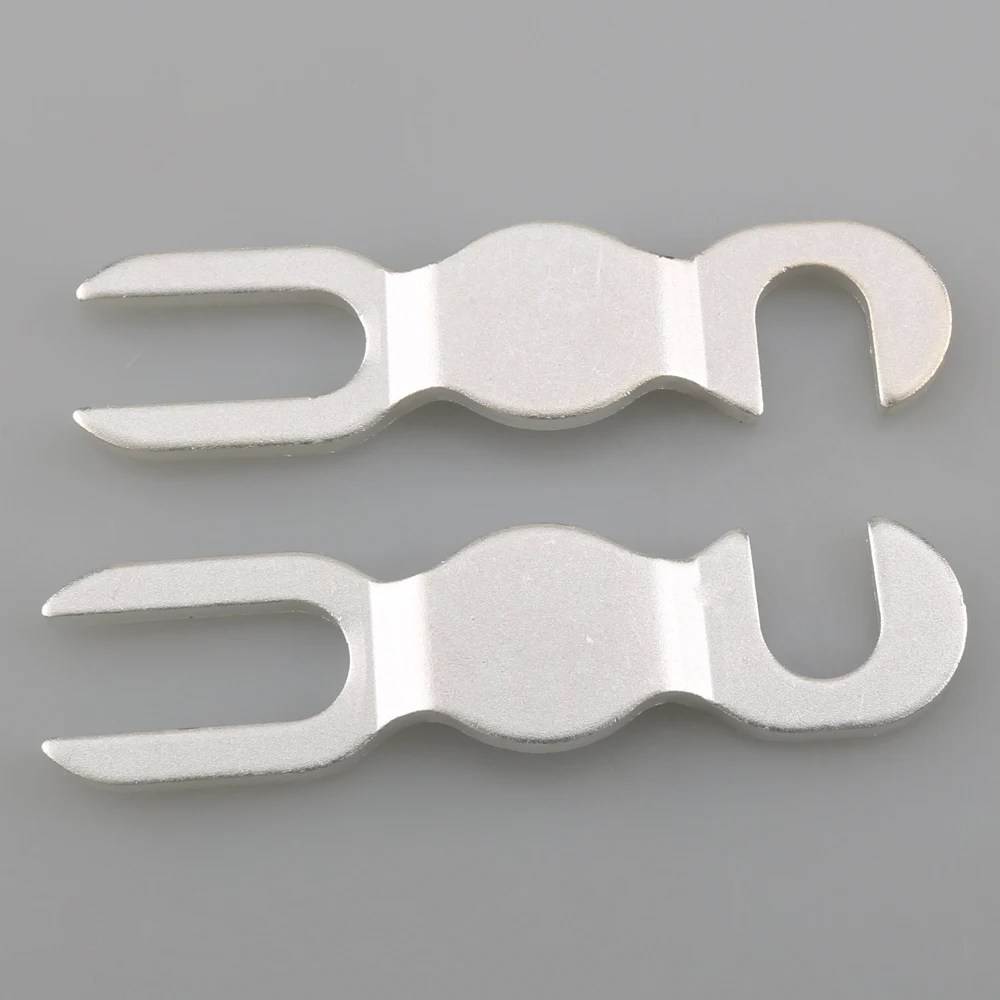 4PCS Red Copper/Sliver/Gold plated KTV Speaker Jumper Bridge Cable U Fork Audio Terminal Connector DIY audio Y spade plug - Image 6