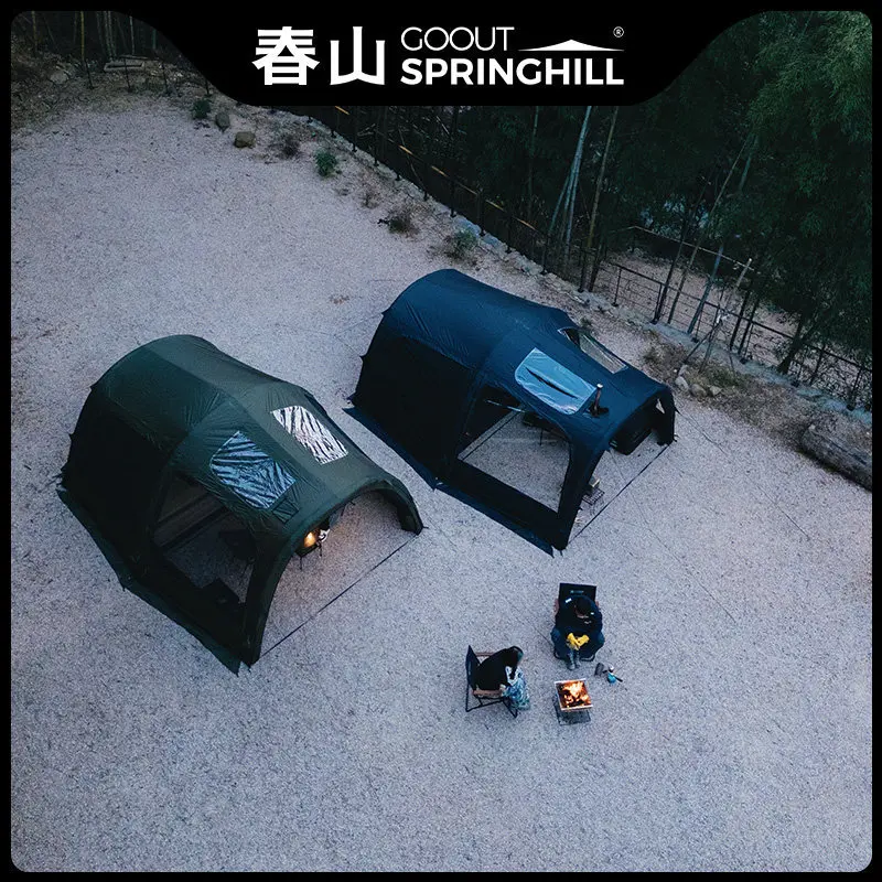 

Spring Mountain Xuanyuan Inflatable Tunnel Tent, Integrated Large Camping Shelter, Portable Rainproof Outdoor Overnight Tent