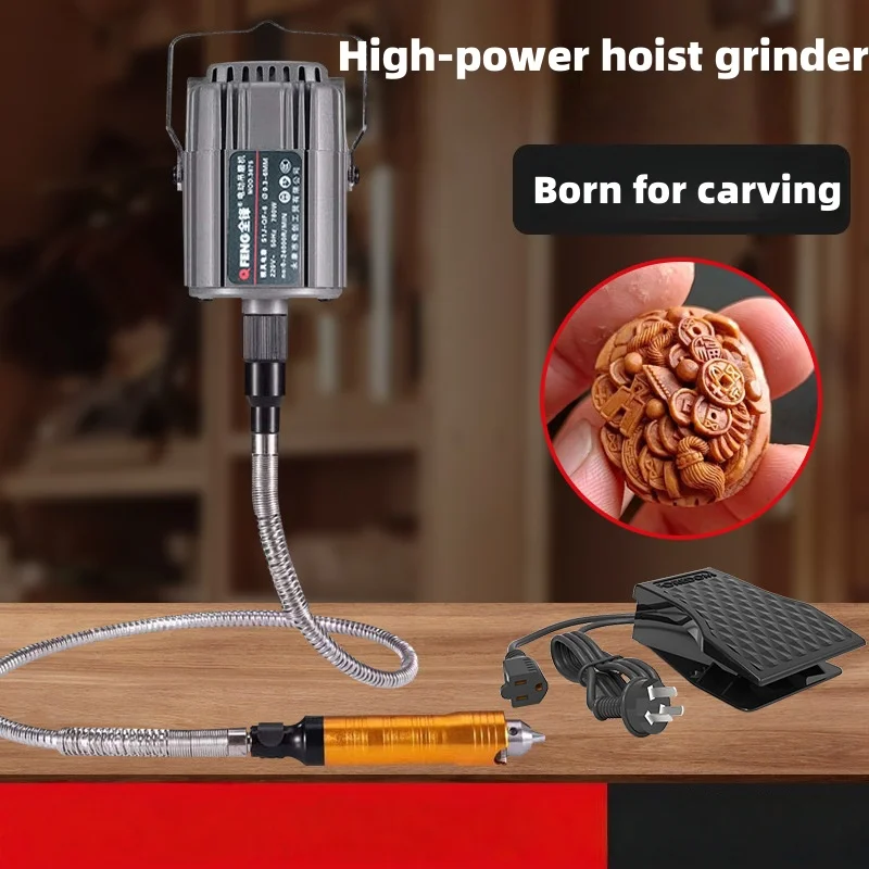 Moedor de suspensão elétrica jade pedra esculpir máquina moagem elétrica ferramentas polimento metal para escultura raiz madeira jadeite